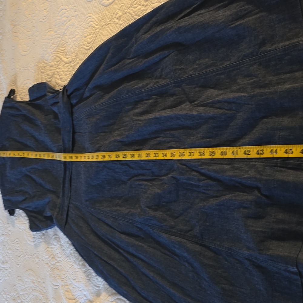 Anne Klein Sleeveless Shirt Midi Indigo Dress, Sz 12 NWT - Picture 8 of 8